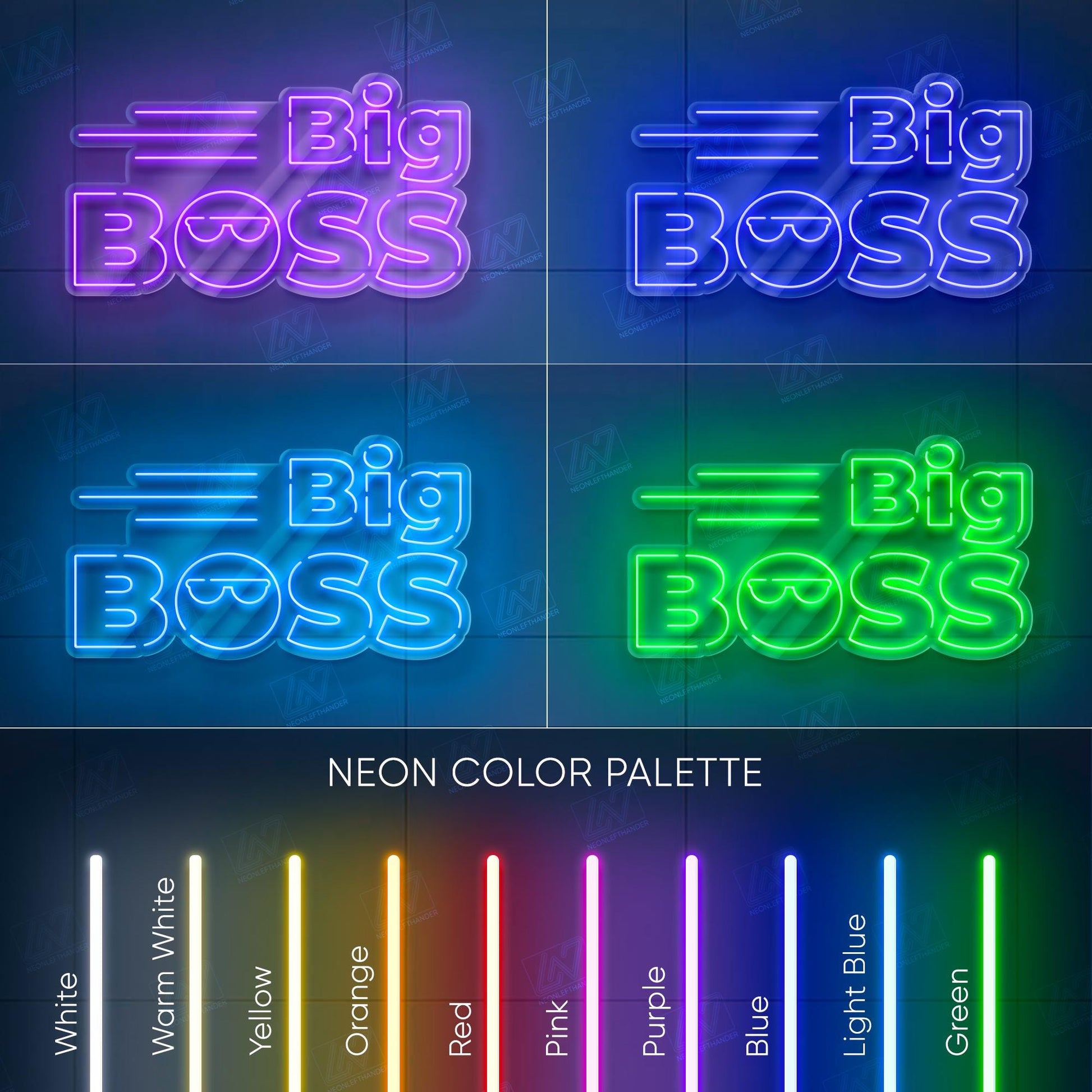 Big Boss LED Neon Sign Wall Light, Bold Statement Decor for Office, Man Cave, Studio or Game Room, Powerful Executive Neon Art