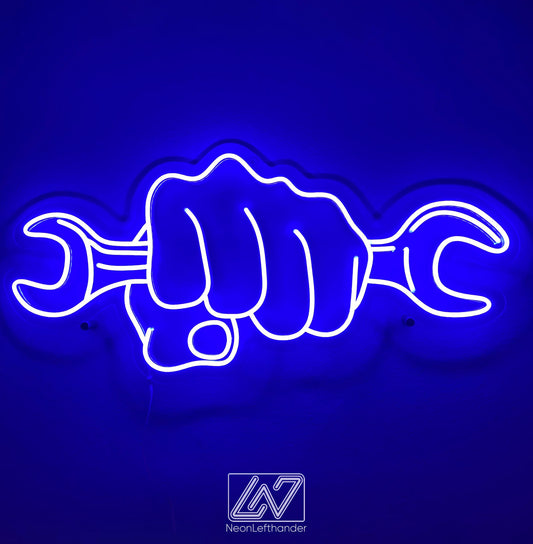 Wrench - LED Neon Sign, Car Repair Shop LED Light, Motorsport Neon Light, Garage Wall Decor, Breakdown Truck Neon