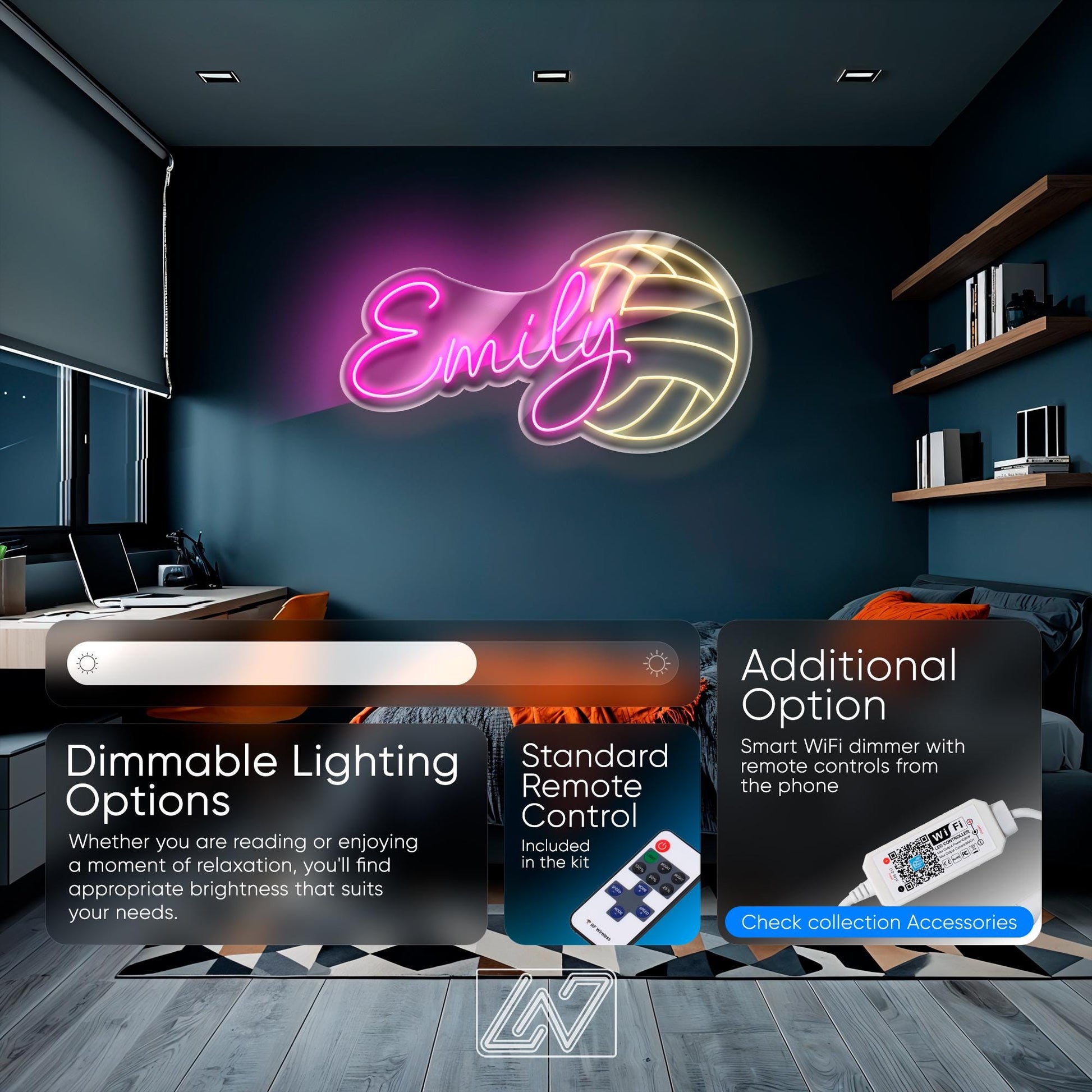 Podcast LED Neon Sign Wall Light, Modern Microphone and Headphones Decor for Studio, Streaming Setup or Content Creator Room