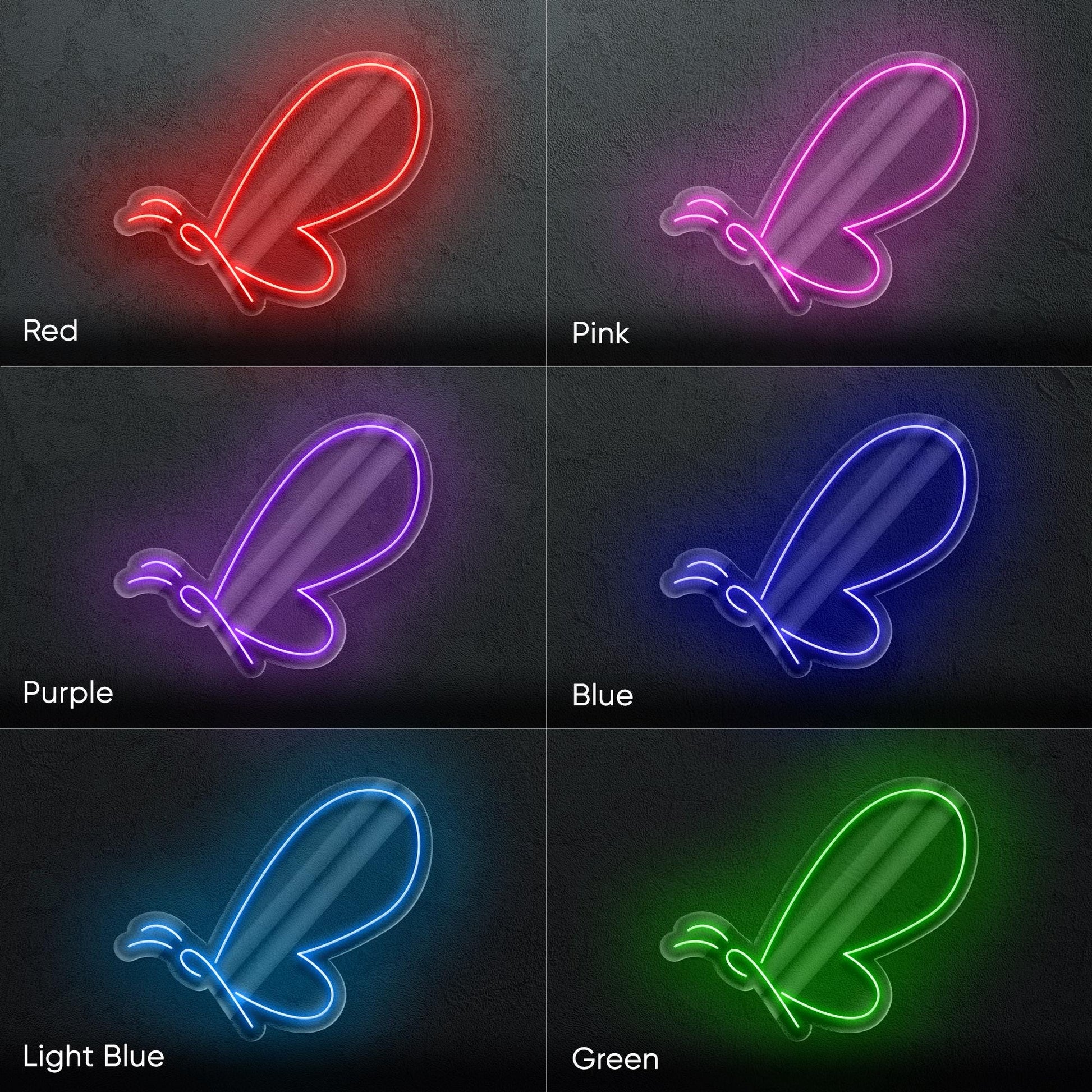 Butterfly LED Neon Sign Wall Light, Elegant Glowing Insect Decor for Bedroom, Living Room or Boho Space, Soft Aesthetic Wall Art