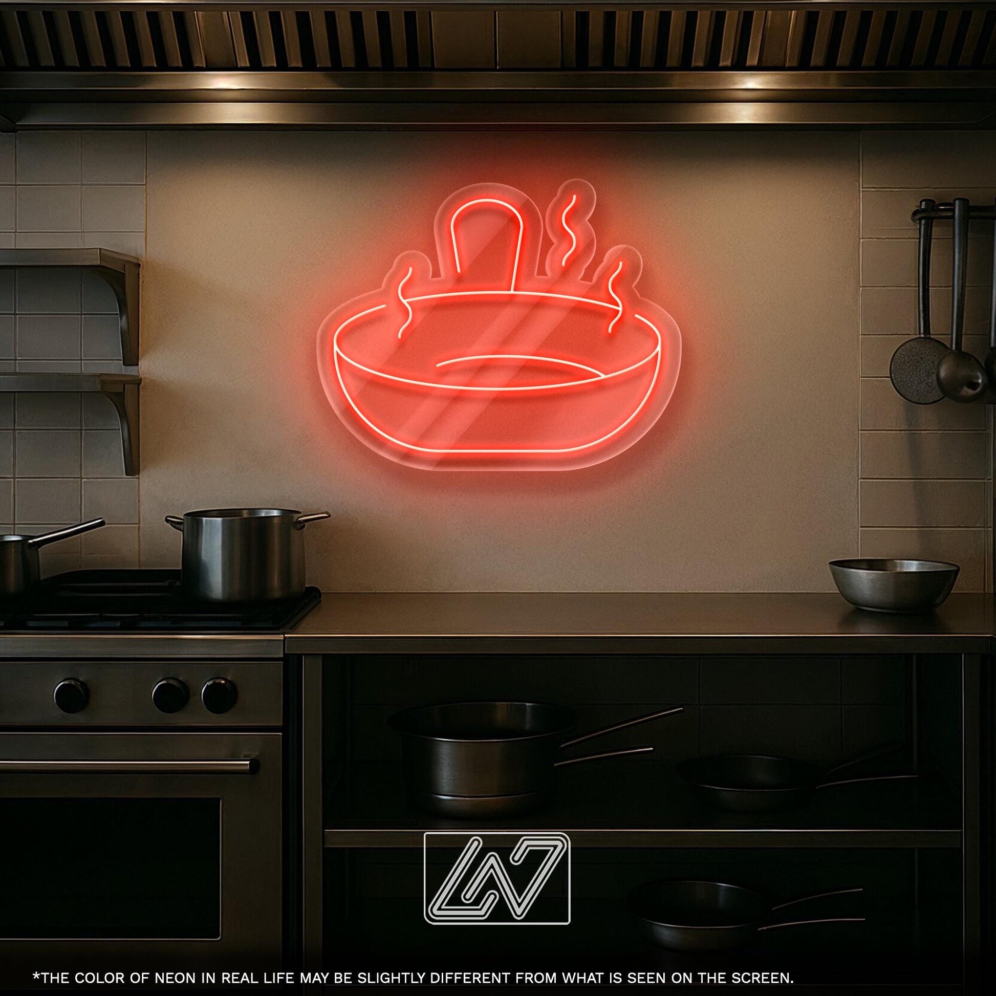 Mixing Bowl Neon Sign - LED Kitchen Wall Light with Whisk Icon, Perfect Decor for Bakers, Cooking Lovers, or Modern Kitchens