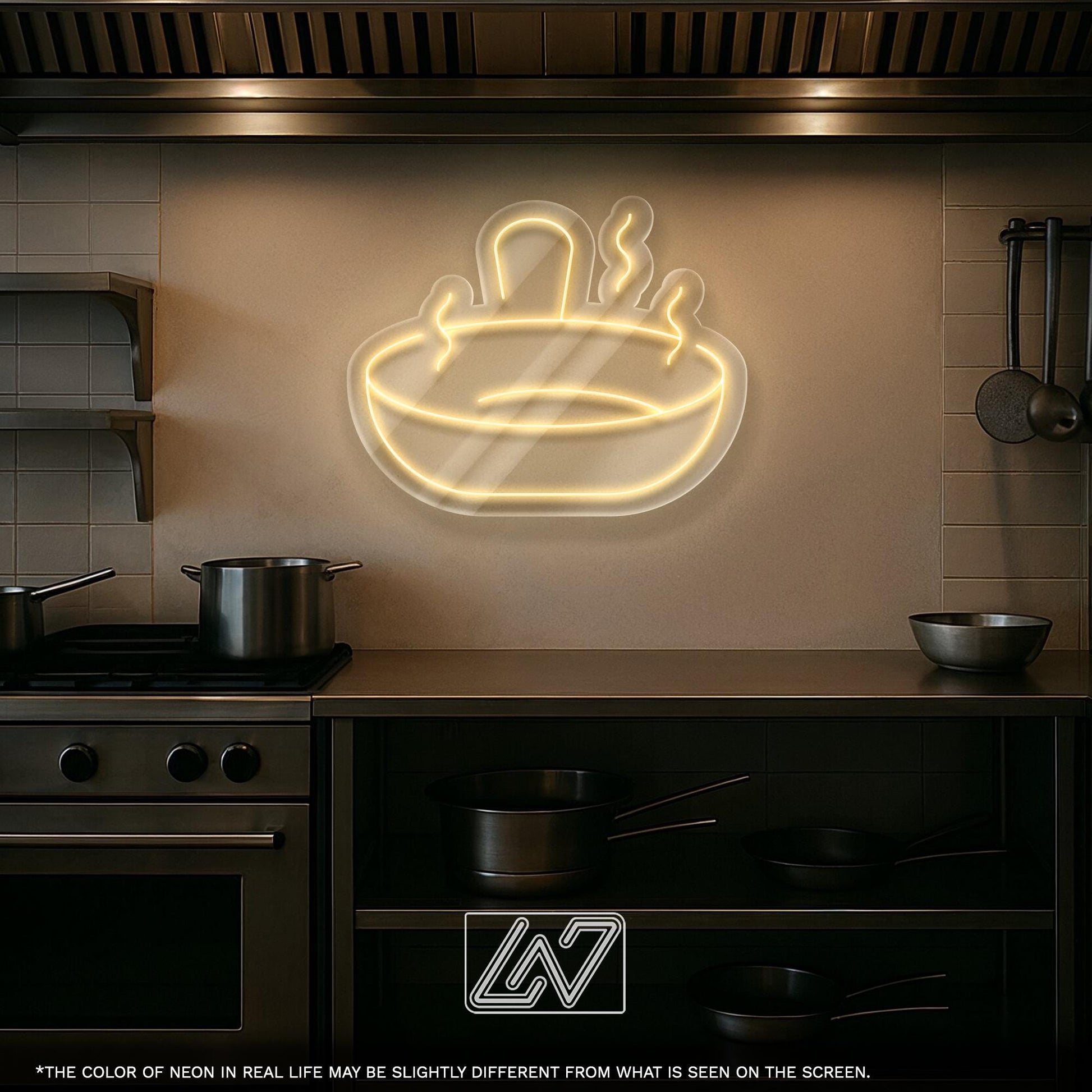 Mixing Bowl Neon Sign - LED Kitchen Wall Light with Whisk Icon, Perfect Decor for Bakers, Cooking Lovers, or Modern Kitchens