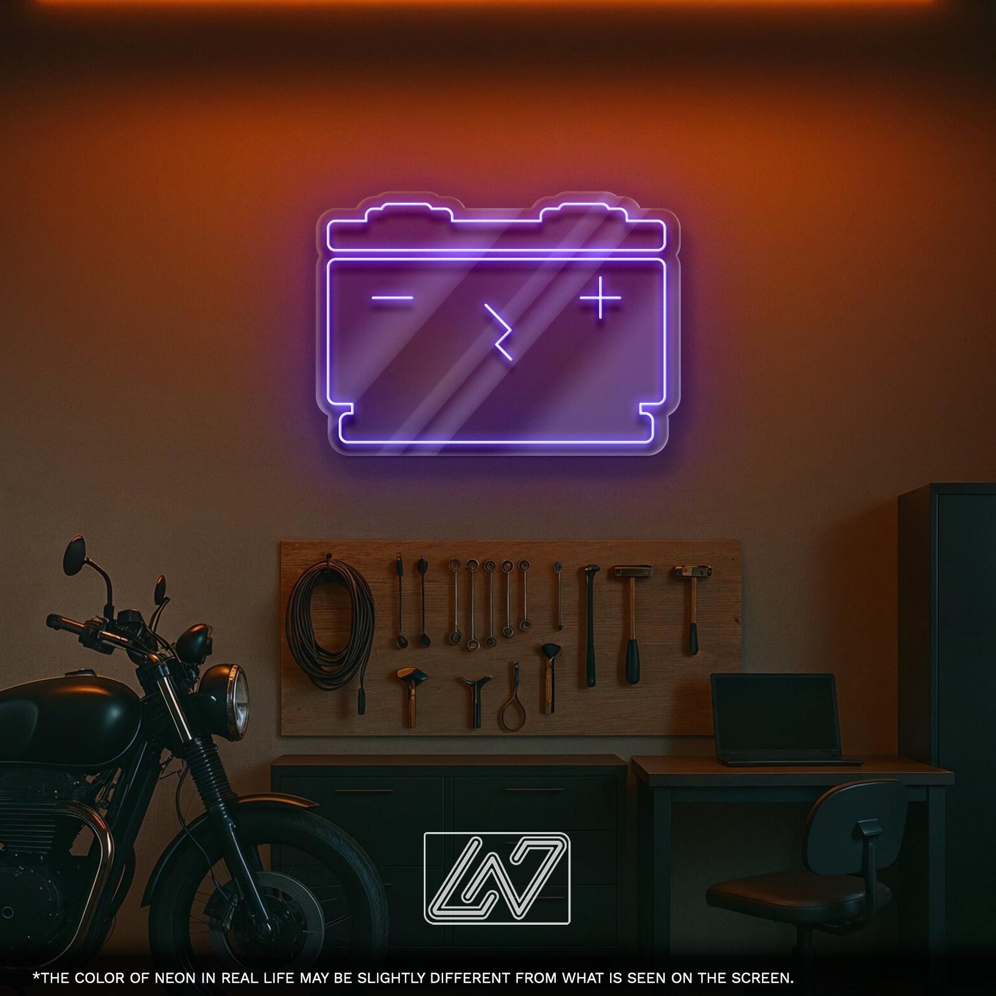 Car Battery LED Neon Sign