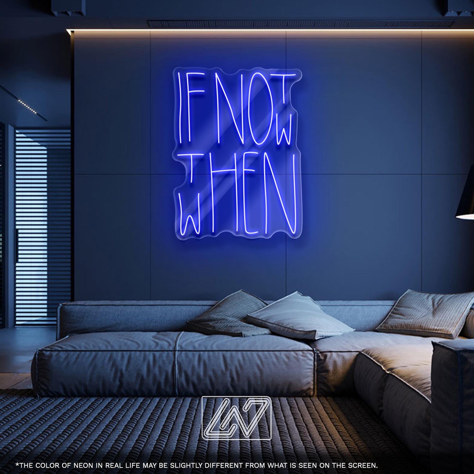 If Not Now Then When Neon Sign - Motivational Quote Light for Office, Gym, or Studio, Bold Red LED Wall Art