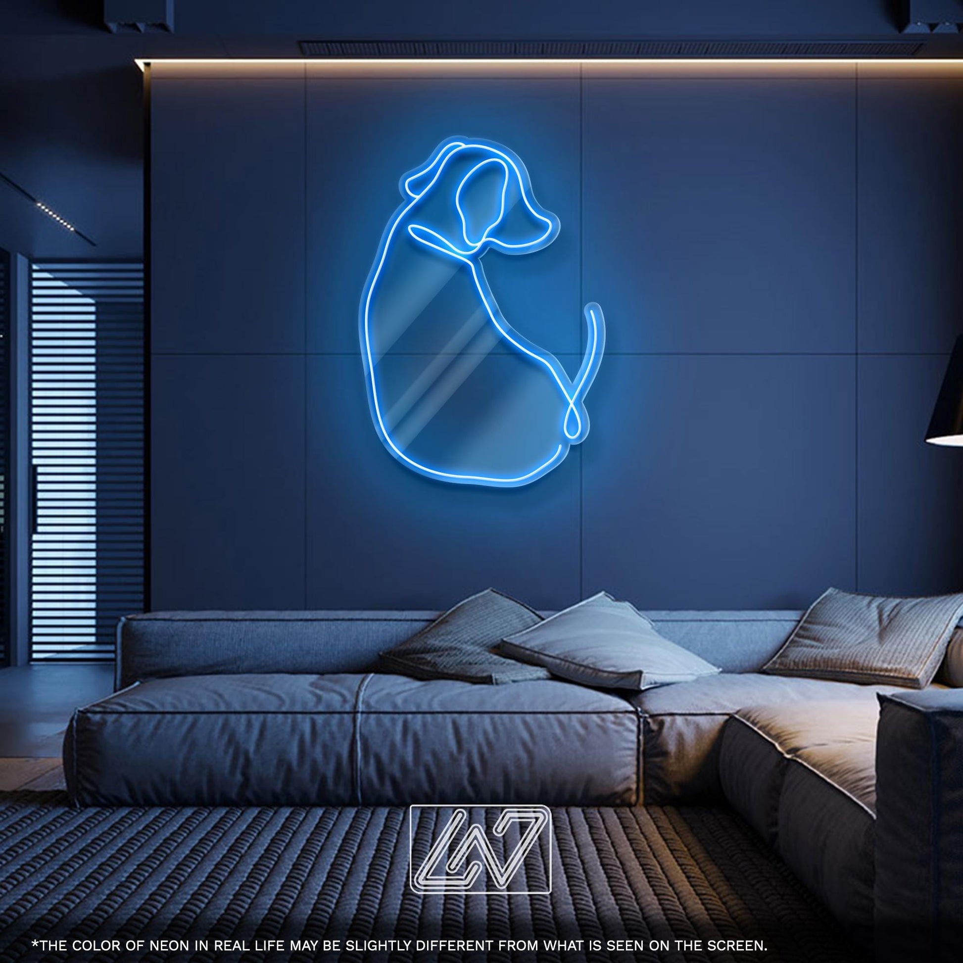 Dog LED Neon Sign - Adorable Light Up Wall Decor for Pet Lovers, Kids Room or Dog Studio, Cute Gift Idea for Dog Owners and Animal Fans