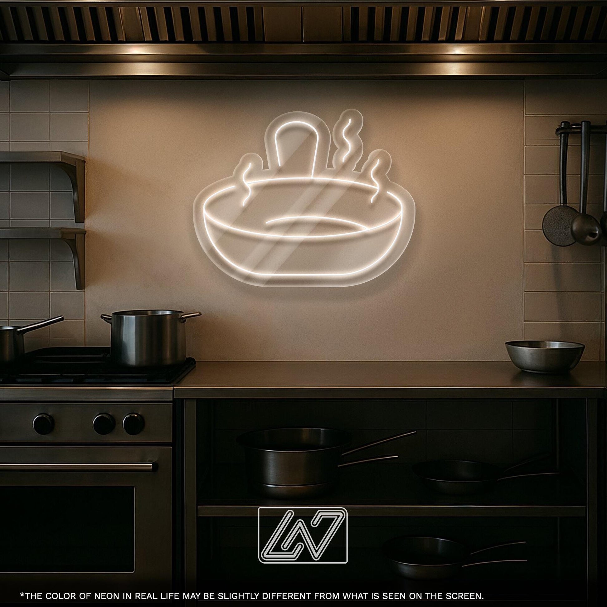 Mixing Bowl Neon Sign - LED Kitchen Wall Light with Whisk Icon, Perfect Decor for Bakers, Cooking Lovers, or Modern Kitchens