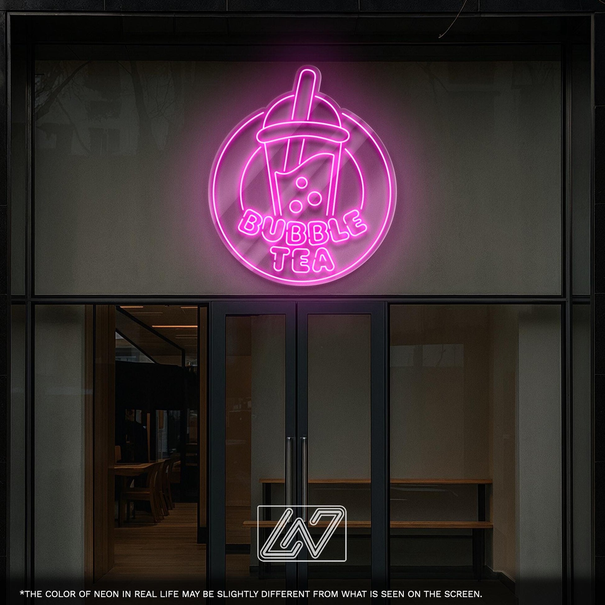 Bubble Tea LED Neon Sign - Vibrant boba drink decor for cafes, kitchens or teen rooms, perfect for boba lovers and small business owners