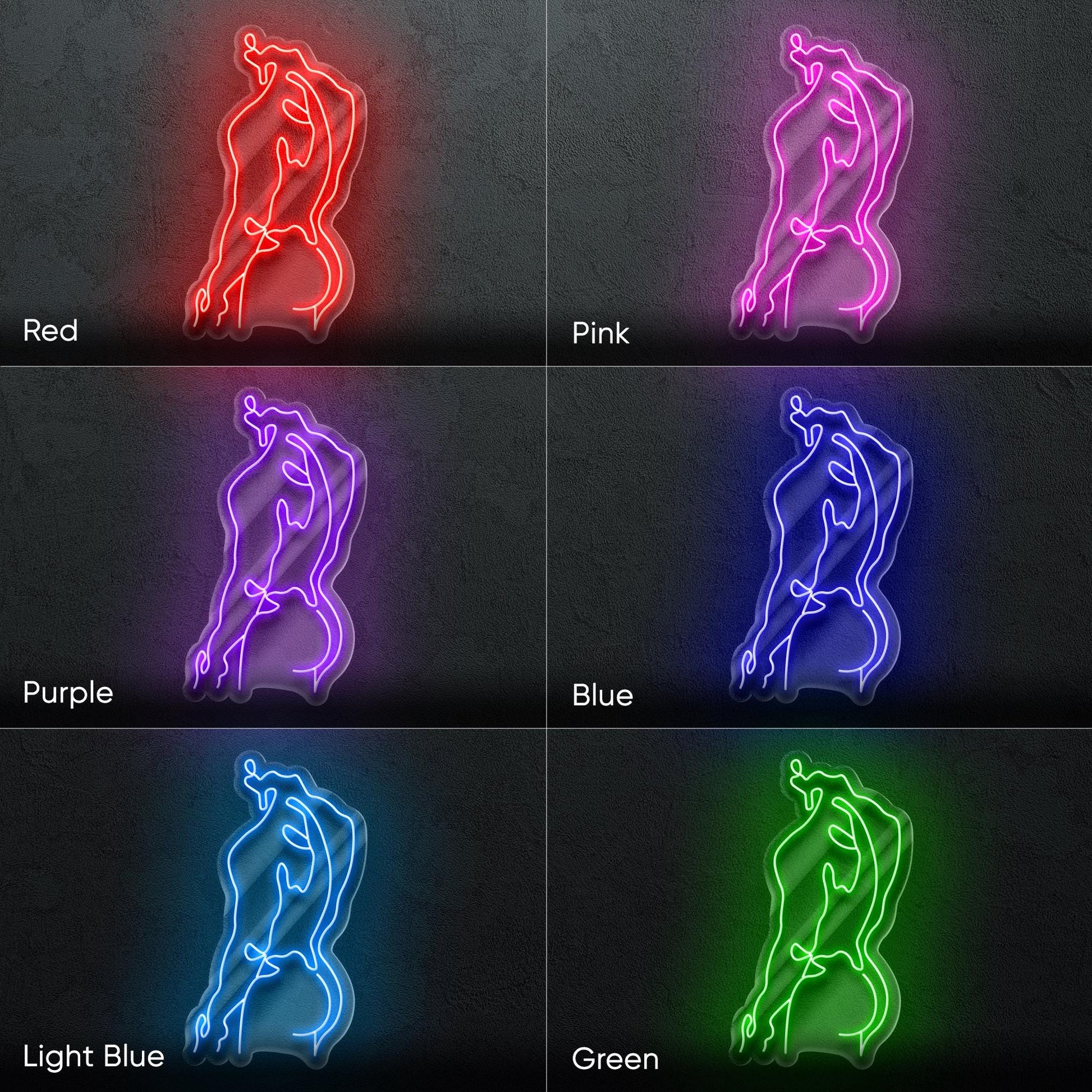 Man Body LED Neon Sign – Minimalist Line Art Light for Gym, Barbershop or Bedroom, Unique Male Body Decor and Gift for Fitness Lovers
