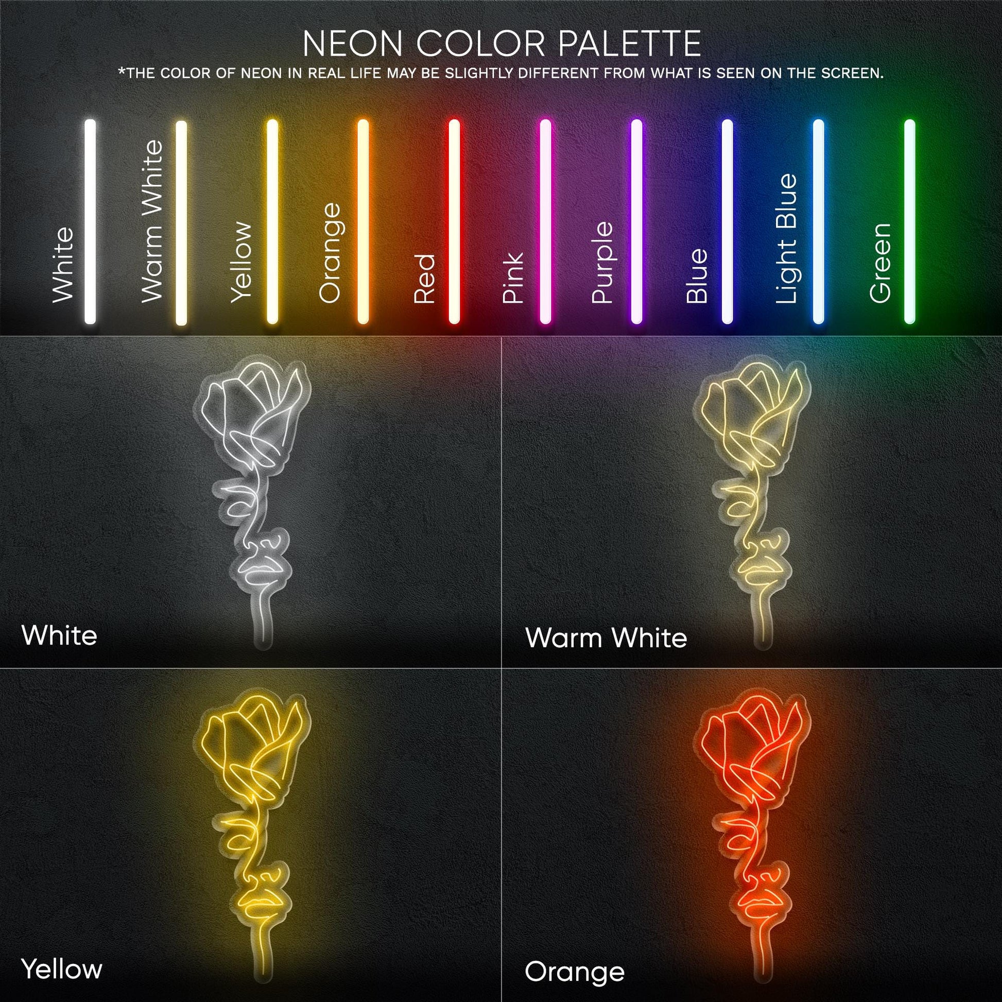 Rose and Girl Neon Sign