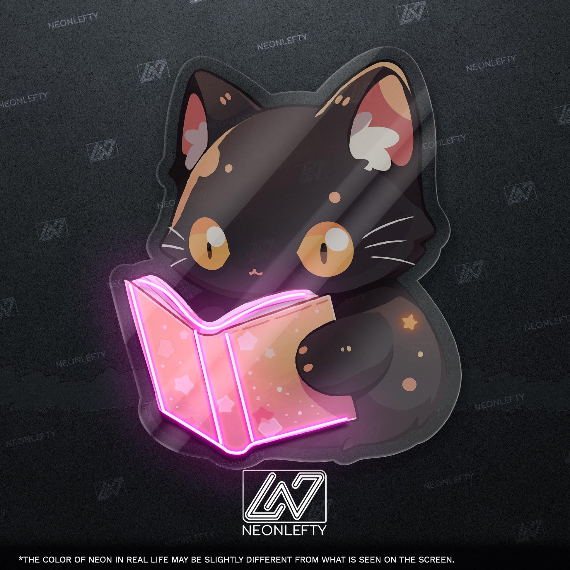 Reading Cat Neon Sign