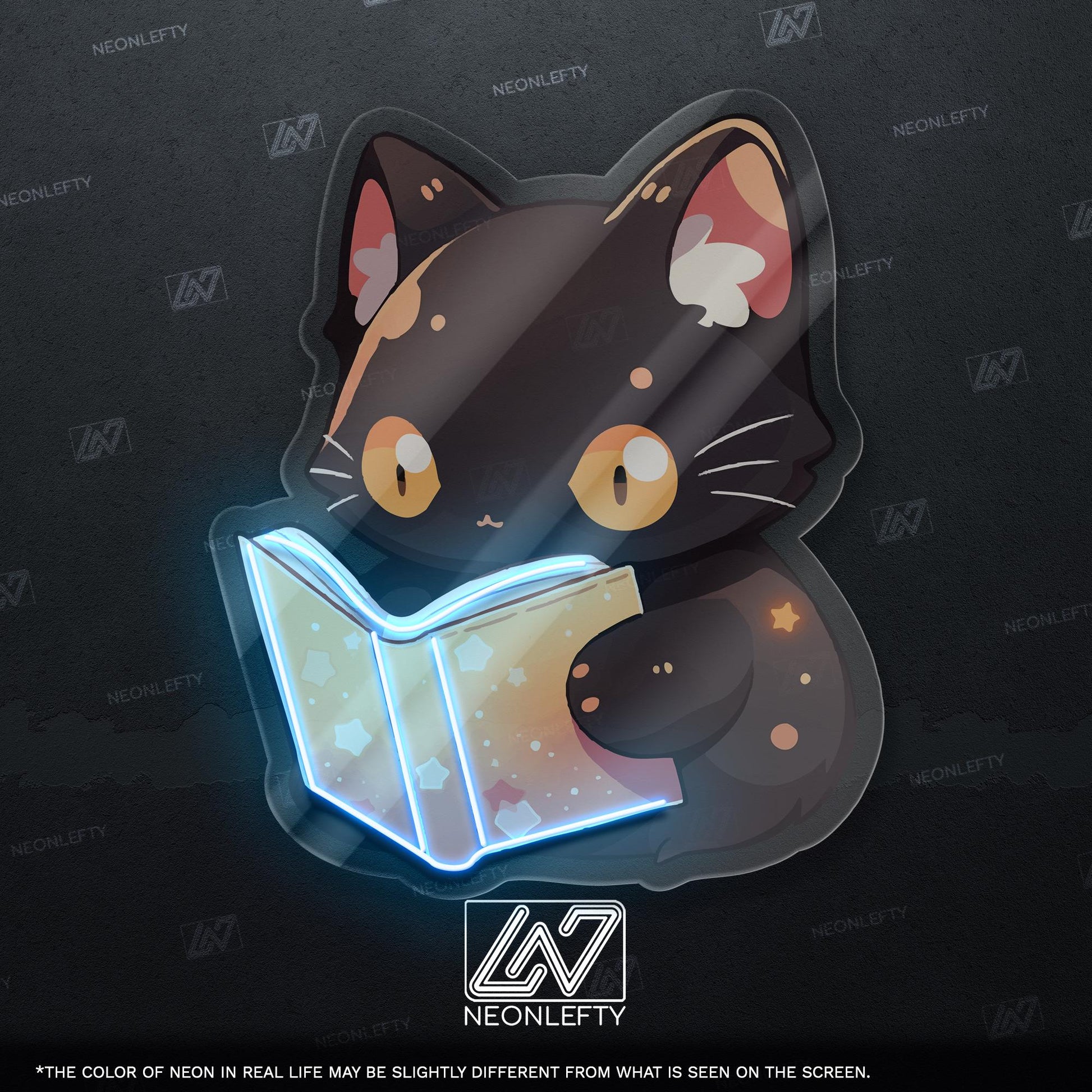 Reading Cat Neon Sign