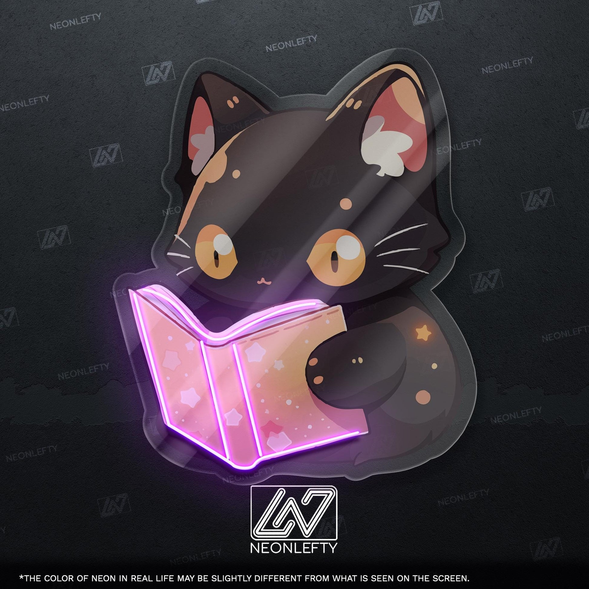 Reading Cat Neon Sign