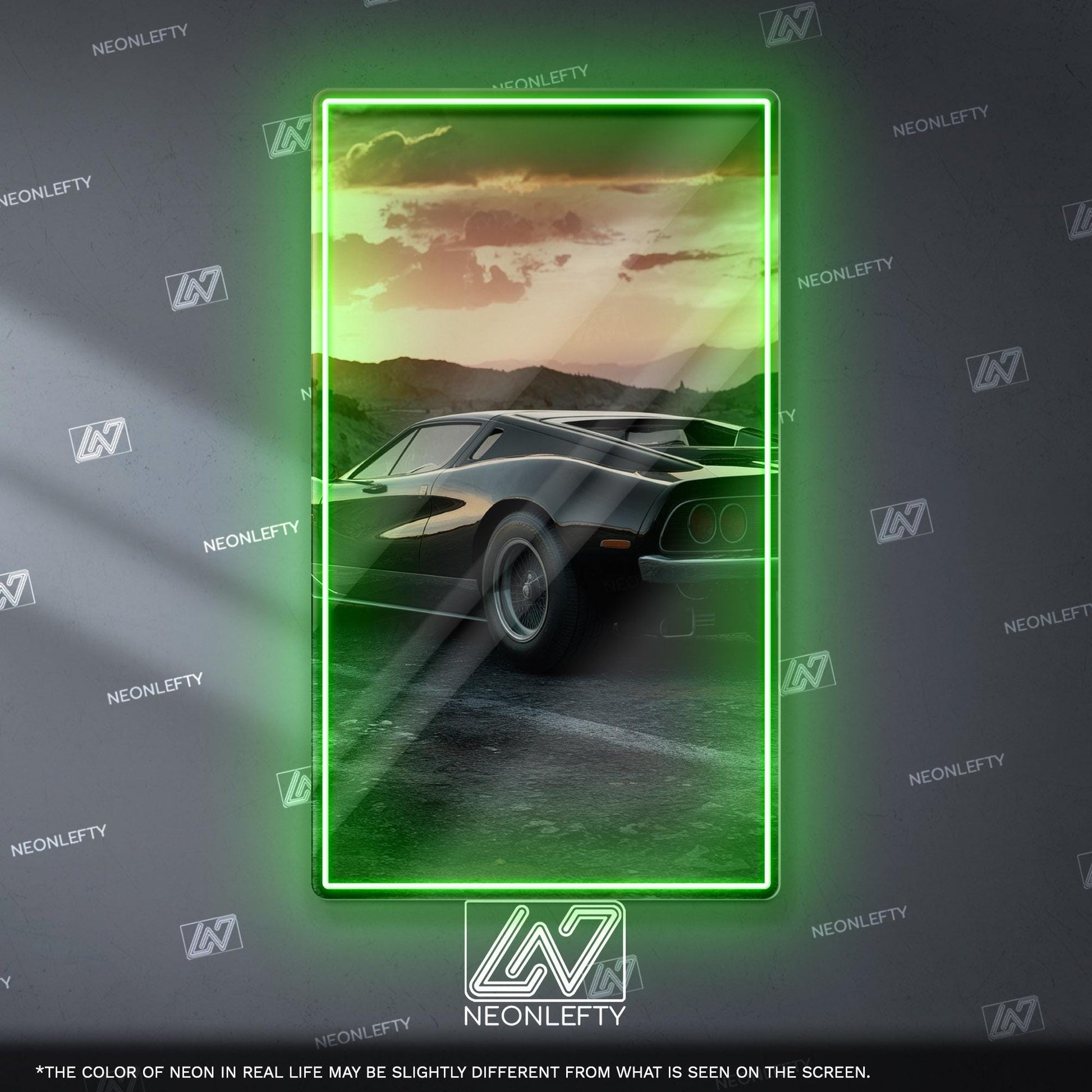 Ford GT Neon Sign - Iconic American supercar wall art for garage, man cave, office or gaming room with bold racing and motorsport vibes