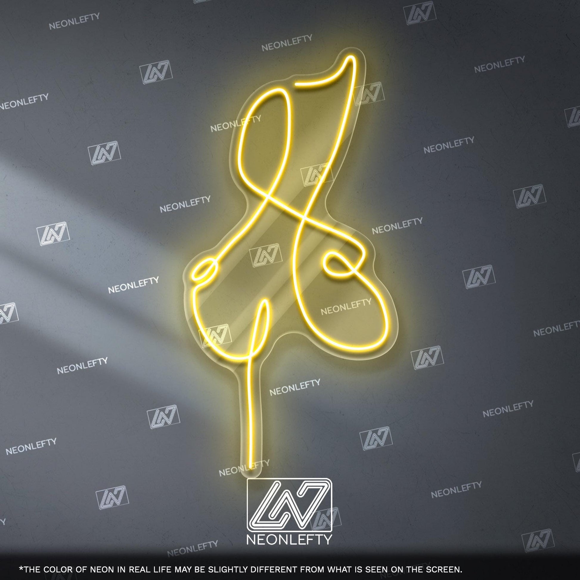 Female Body Neon Sign - Minimalist one line art of female form, elegant and modern wall decor for bedroom, studio, beauty salon or art space