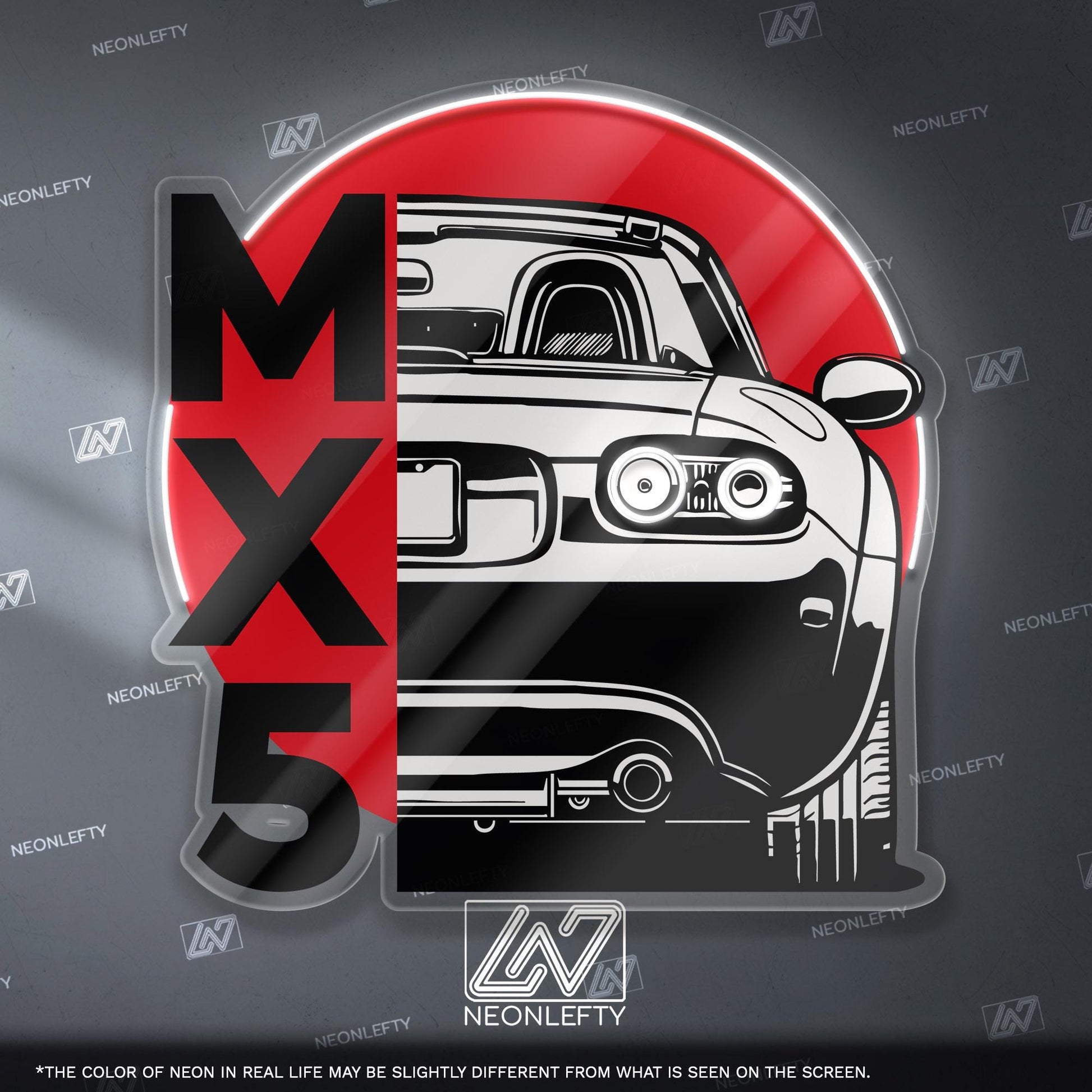 Mazda MX-5 Miata Neon Sign - Iconic roadster wall art inspired by the legendary Miata, perfect for garage car studio, driving enthusiast