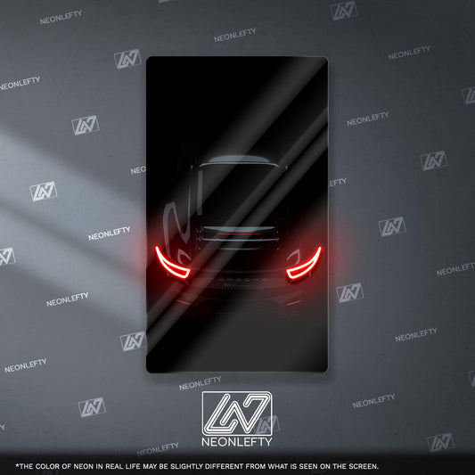 Porsche 911 GT Neon Sign - iconic rear view supercar wall decor for garage man cave racing room or luxury automotive interior display