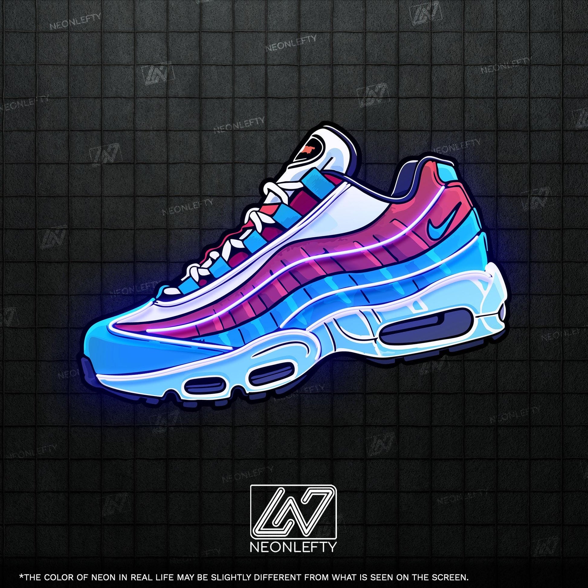 Sneaker Art - LED Neon Streetwear Wall Decor, Urban Shoe Illustration, Hype Style Neon Light, Sneakerhead Gift, Modern Room Decor