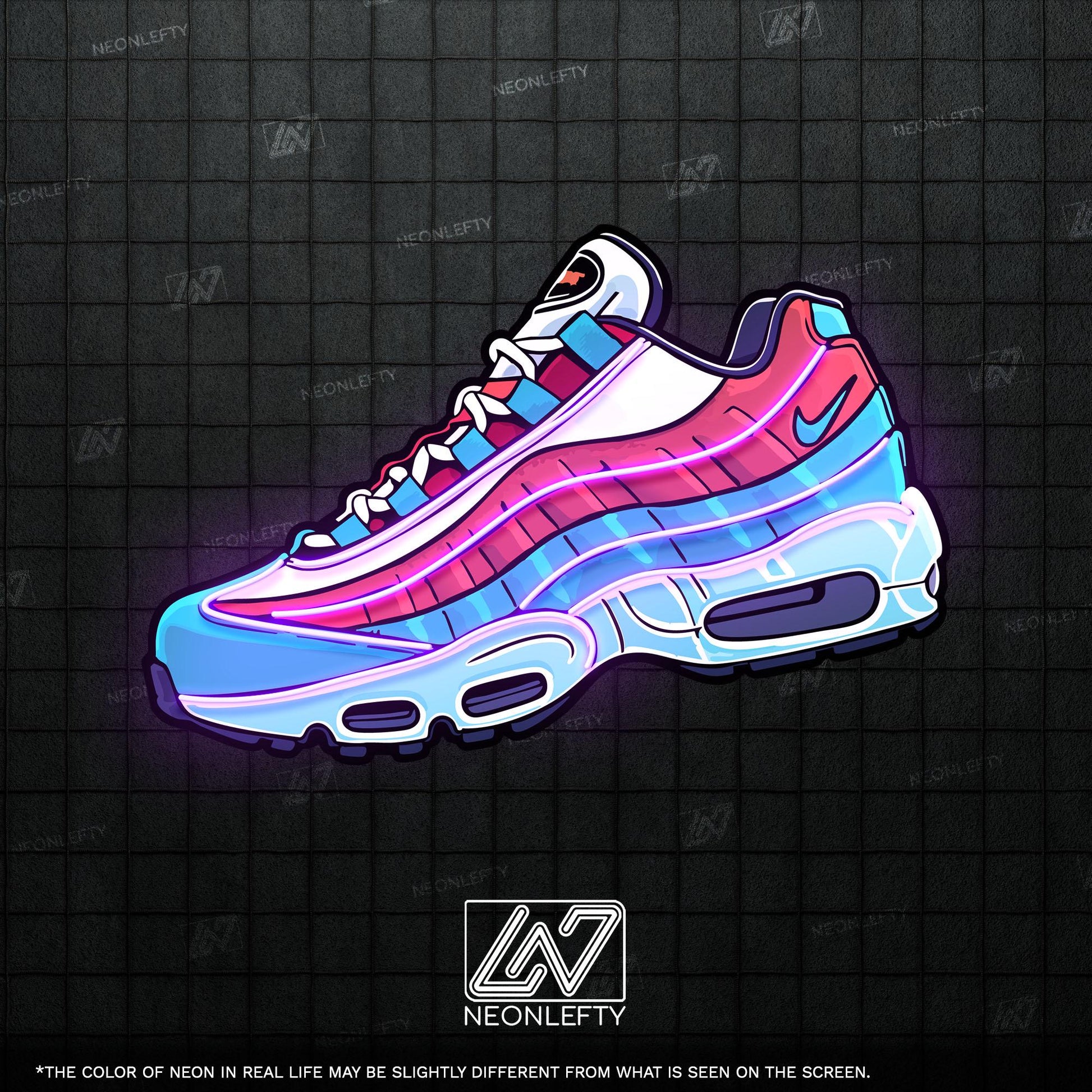 Sneaker Art - LED Neon Streetwear Wall Decor, Urban Shoe Illustration, Hype Style Neon Light, Sneakerhead Gift, Modern Room Decor