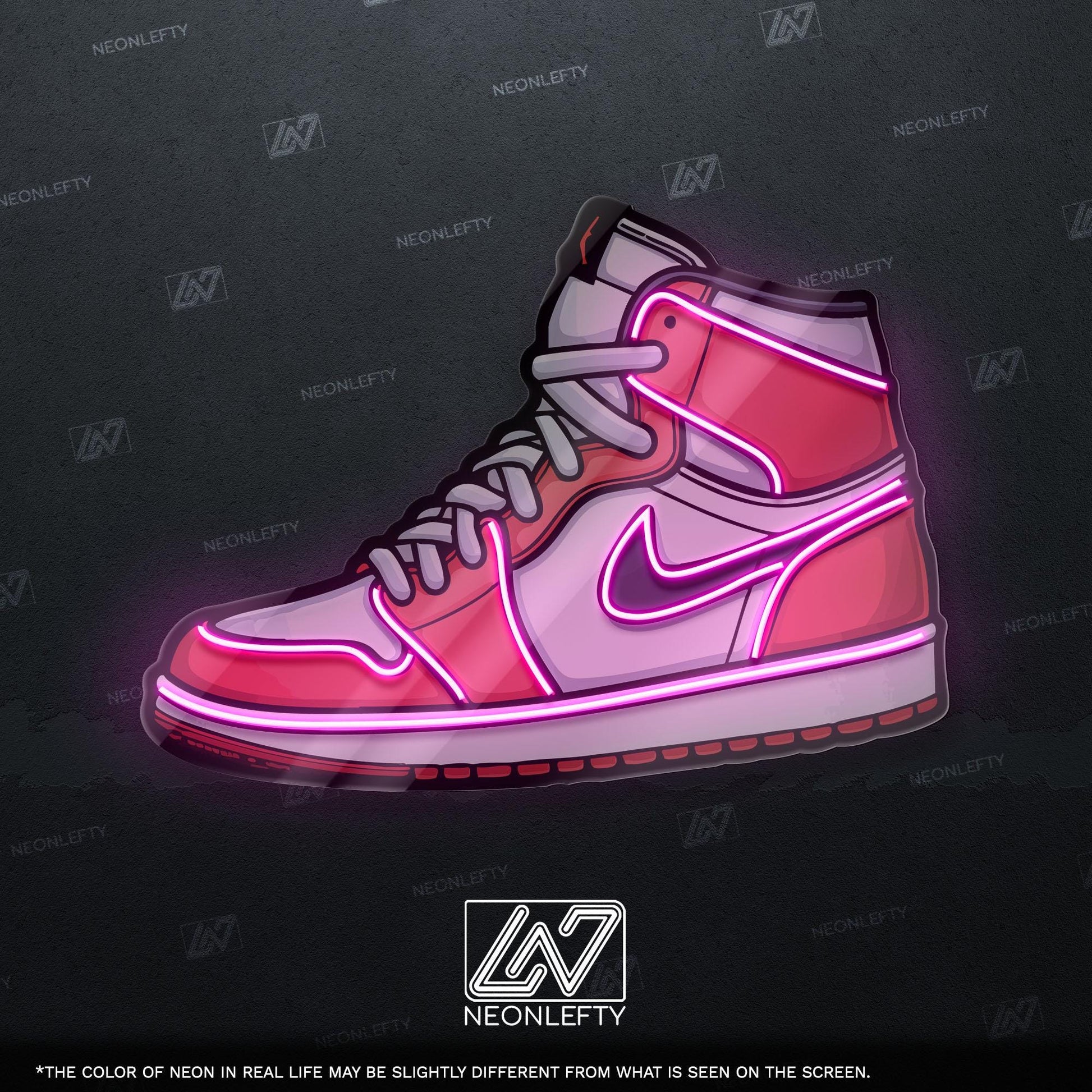 Sneaker Art - LED Neon Streetwear Wall Decor, Urban Shoe Illustration, Hype Style Neon Light, Sneakerhead Gift, Modern Room Decor