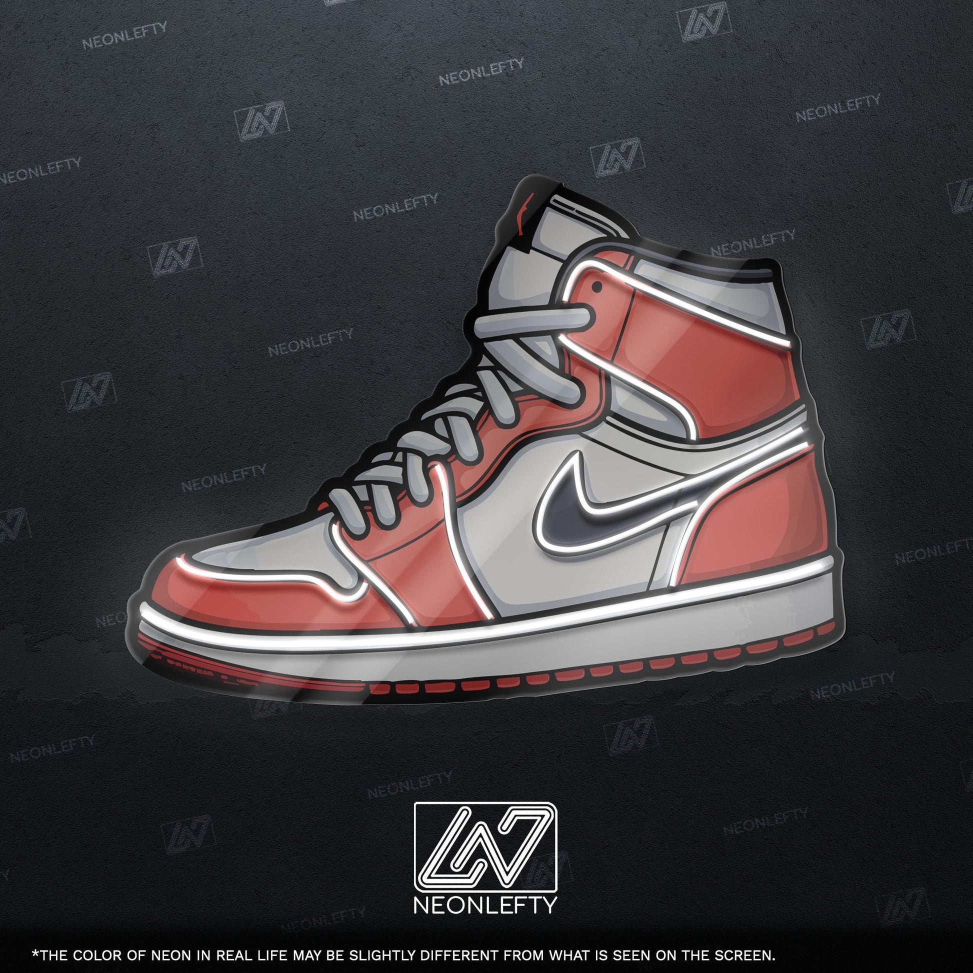 Sneaker Art - LED Neon Streetwear Wall Decor, Urban Shoe Illustration, Hype Style Neon Light, Sneakerhead Gift, Modern Room Decor