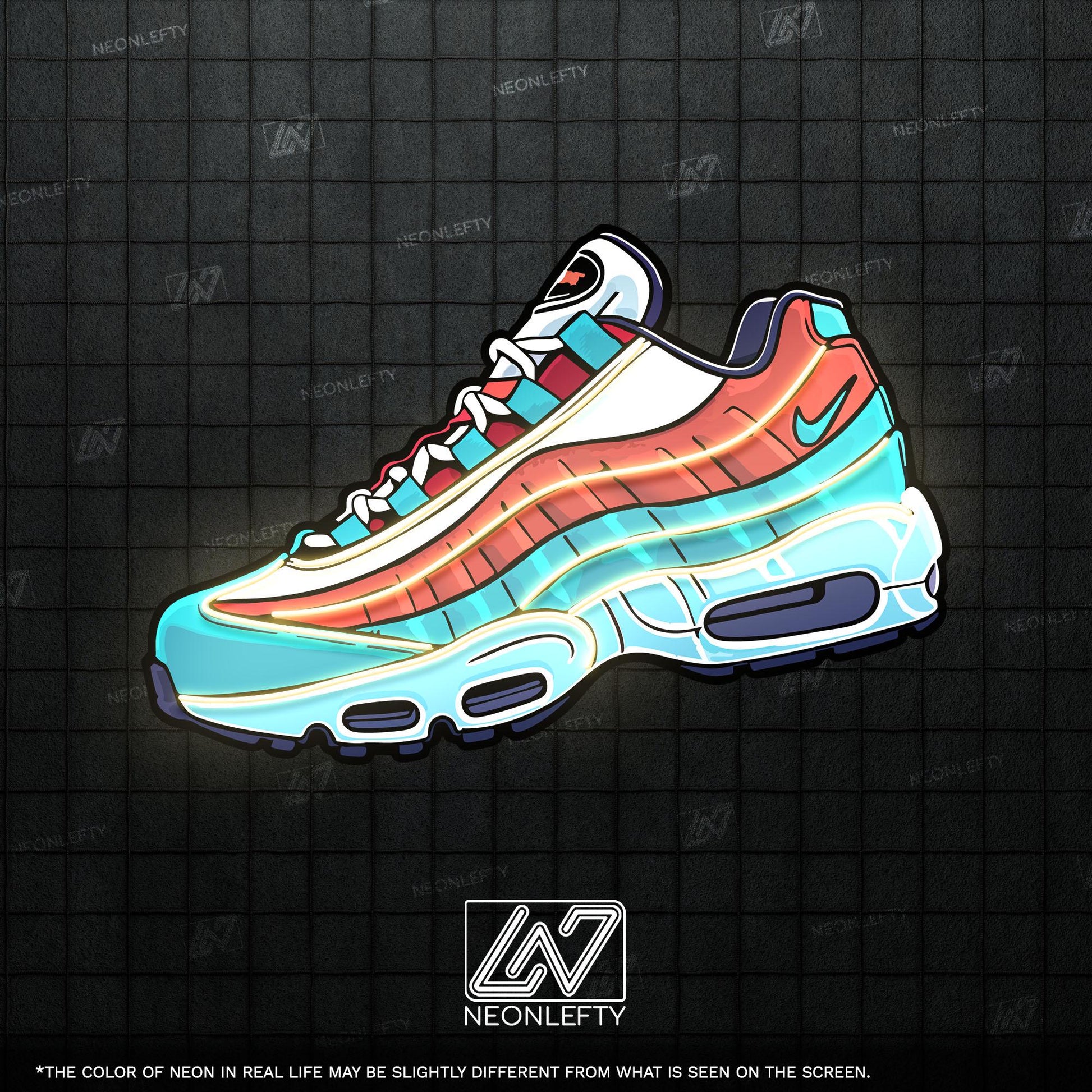 Sneaker Art - LED Neon Streetwear Wall Decor, Urban Shoe Illustration, Hype Style Neon Light, Sneakerhead Gift, Modern Room Decor